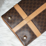 セリーヌ ヴィンテージ マカダム PVC ミニボストンバッグ ハンドバッグ ブラウン - NEWSED