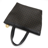 セリーヌ ヴィンテージ マカダム PVC/レザー ハンドバッグ ブラック - NEWSED