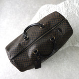 セリーヌ ヴィンテージ マカダム PVC/レザー ボストンバッグ ブラック - NEWSED