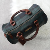 ポロ ラルフローレン チェック柄 PVC ハンドバッグ ミニボストンバッグ グリーン - NEWSED