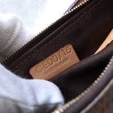 セリーヌ ヴィンテージ マカダム ワンショルダーバッグ ミニバッグ ハンドバッグ PVC/レザー ブラウン - NEWSED