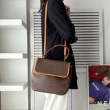 セリーヌ マカダム PVC / レザー 2way ハンドバッグ ショルダーバッグ ブラウン - NEWSED