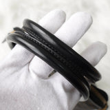 セリーヌ マカダム PVC / レザー 2way ハンドバッグ ショルダーバッグ ブラック - NEWSED