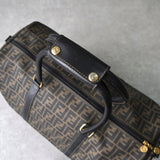 フェンディ ズッカ柄 PVC/レザー 2way ボストンバッグ ショルダーバッグ ブラウン - NEWSED