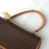 セリーヌ マカダム PVC / レザー 2way ハンドバッグ ショルダーバッグ ブラウン - NEWSED