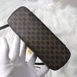 セリーヌ マカダム PVC / レザー 2way バニティバッグ ハンドバッグ ショルダーバッグ ミニバッグ ブラウン / ブラック - NEWSED