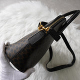 セリーヌ ボリード型 マカダム PVC 2way ハンドバッグ ショルダーバッグ 自立型 ブラック - NEWSED