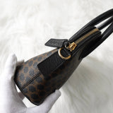 セリーヌ マカダム PVC / レザー 2way ハンドバッグ ショルダーバッグ ブラック - NEWSED