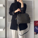 セリーヌ ボリード型 マカダム PVC 2way ハンドバッグ ショルダーバッグ 自立型 ブラック - NEWSED