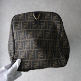 フェンディ ズッカ柄 PVC/レザー 2way ボストンバッグ ショルダーバッグ ブラウン - NEWSED