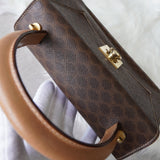 セリーヌ マカダム ガンチーニ金具 PVC 2way ハンドバッグ ショルダーバッグ ブラウン - NEWSED