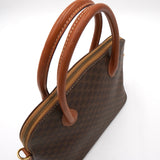 セリーヌ ヴィンテージ マカダム PVC/レザー 2way ショルダーバッグ ハンドバッグ 自立型 ブラウン - NEWSED