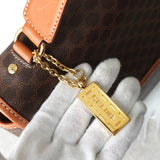 セリーヌ マカダム PVC / レザー 2way ハンドバッグ ショルダーバッグ ブラウン - NEWSED