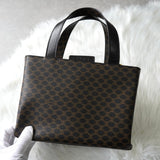 セリーヌ マカダム PVC 2way ハンドバッグ ショルダーバッグ ブラック - NEWSED