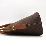 セリーヌ ヴィンテージ マカダム PVC/レザー 2way ショルダーバッグ ハンドバッグ 自立型 ブラウン - NEWSED