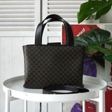 セリーヌ マカダム PVC 2way ハンドバッグ ショルダーバッグ ブラック - NEWSED