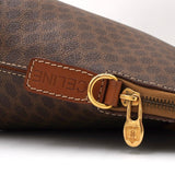 セリーヌ ヴィンテージ マカダム PVC/レザー 2way ショルダーバッグ ハンドバッグ 自立型 ブラウン - NEWSED