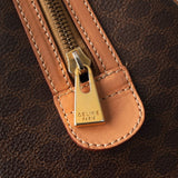 セリーヌ ヴィンテージ マカダム PVC /レザー 2way ミニボストンバッグ ハンドバッグ ショルダーバッグ ブラウン - NEWSED