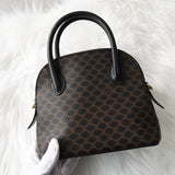 セリーヌ マカダム PVC / レザー 2way ハンドバッグ ショルダーバッグ ブラック - NEWSED