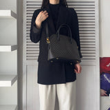 セリーヌ ボリード型 マカダム PVC 2way ハンドバッグ ショルダーバッグ 自立型 ブラック - NEWSED