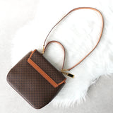 セリーヌ マカダム PVC / レザー 2way ハンドバッグ ショルダーバッグ ブラウン - NEWSED