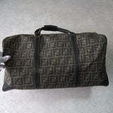 フェンディ ズッカ柄 PVC/レザー 2way ボストンバッグ ショルダーバッグ ブラウン - NEWSED