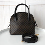 セリーヌ マカダム PVC / レザー 2way ハンドバッグ ショルダーバッグ ブラック - NEWSED