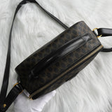 セリーヌ マカダム PVC / レザー 2way バニティバッグ ショルダーバッグ ブラック - NEWSED