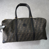 フェンディ ズッカ柄 PVC/レザー 2way ボストンバッグ ショルダーバッグ ブラウン - NEWSED