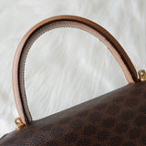セリーヌ マカダム ガンチーニ金具 PVC 2way ハンドバッグ ショルダーバッグ ブラウン - NEWSED