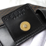 セリーヌ マカダム PVC 2way ハンドバッグ ショルダーバッグ ブラック - NEWSED