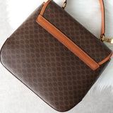 セリーヌ マカダム PVC / レザー 2way ハンドバッグ ショルダーバッグ ブラウン - NEWSED