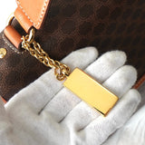 セリーヌ マカダム PVC / レザー 2way ハンドバッグ ショルダーバッグ ブラウン - NEWSED