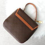 セリーヌ マカダム PVC / レザー 2way ハンドバッグ ショルダーバッグ ブラウン - NEWSED