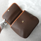 セリーヌ マカダム PVC / レザー 2way ハンドバッグ ショルダーバッグ ブラウン - NEWSED