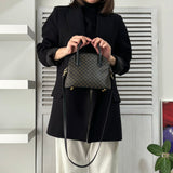 セリーヌ マカダム PVC / レザー 2way ハンドバッグ ショルダーバッグ ブラック - NEWSED