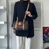 セリーヌ マカダム PVC 2way ミニボストンバッグ ショルダーバッグ ハンドバッグ ブラウン - NEWSED