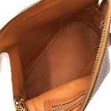 セリーヌ ヴィンテージ マカダム PVC/レザー 2way ショルダーバッグ ハンドバッグ 自立型 ブラウン - NEWSED