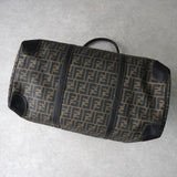 フェンディ ズッカ柄 PVC/レザー 2way ボストンバッグ ショルダーバッグ ブラウン - NEWSED