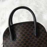 セリーヌ マカダム PVC / レザー 2way ハンドバッグ ショルダーバッグ ブラック - NEWSED