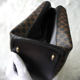 セリーヌ マカダム PVC 2way ハンドバッグ ショルダーバッグ ブラック - NEWSED