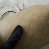 コーチ シグネチャー PVC 2way ハンドバッグ ショルダーバッグ ベージュ F32203 - NEWSED