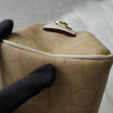 コーチ シグネチャー PVC 2way ハンドバッグ ショルダーバッグ ベージュ F32203 - NEWSED