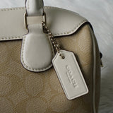 コーチ シグネチャー PVC 2way ハンドバッグ ショルダーバッグ ベージュ F32203 - NEWSED