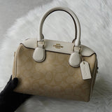 コーチ シグネチャー PVC 2way ハンドバッグ ショルダーバッグ ベージュ F32203 - NEWSED