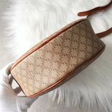 セリーヌ マカダム PVC / レザー ラウンド ショルダーバッグ ポシェット ベージュ - NEWSED