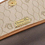 クリスチャン ディオール ヴィンテージ ハニカム柄 PVC/レザー ショルダーバッグ ベージュ - NEWSED