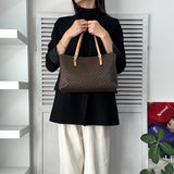 セリーヌ マカダム PVC / レザー トートバッグ ブラウン - NEWSED