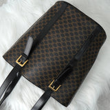 セリーヌ マカダム PVC / レザー トートバッグ 自立型 ブラック / ブラウン - NEWSED