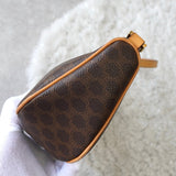 セリーヌ ヴィンテージ マカダム ワンショルダーバッグ ミニバッグ ハンドバッグ PVC/レザー ブラウン - NEWSED